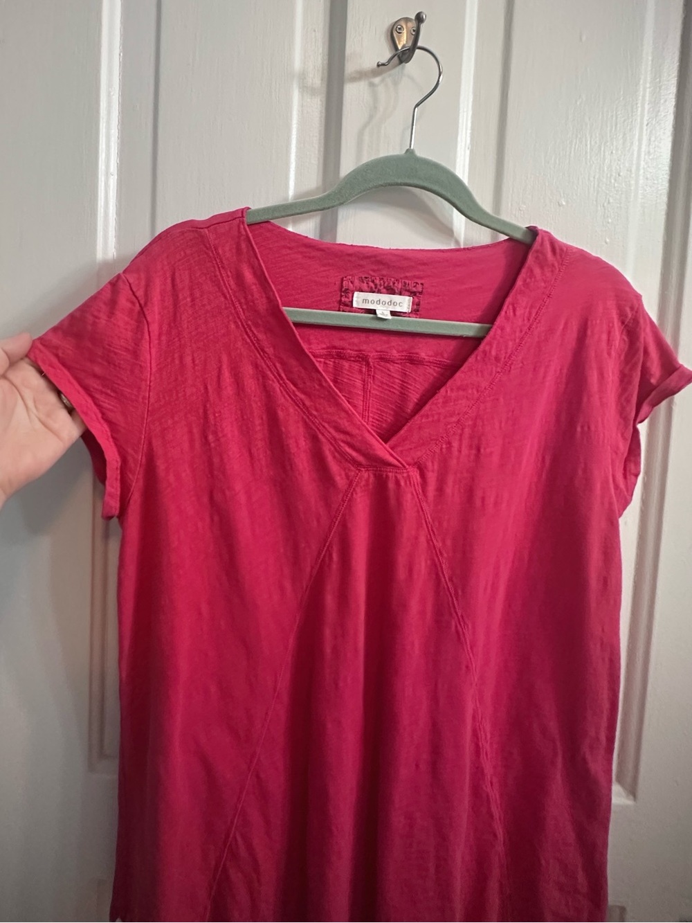 Like New! Sundance Mod-o-doc “Everyday Essential Tee” in Raspberry (L) - Picture 4 of 6